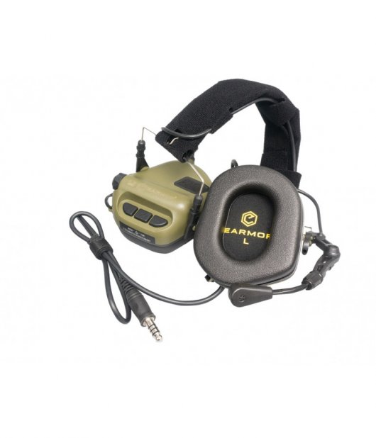 Earmor M32 Plus Tactical Headset – Active Hearing Protection (Military Green)