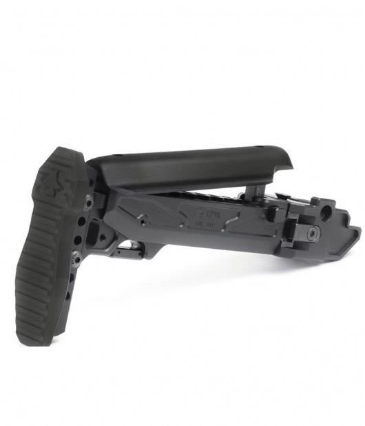 AKM / AK‑74 Platforms Telescopic Folding Stock (Left‑Side) with Cheek Riser – KPYK CRC 5002/9033L